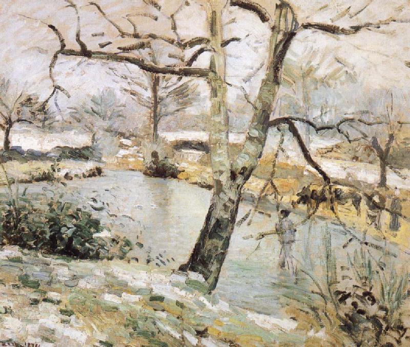Camille Pissarro Winter scenery France oil painting art